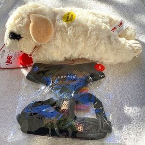Puppia Soft Harness & Lambchop Toy Set